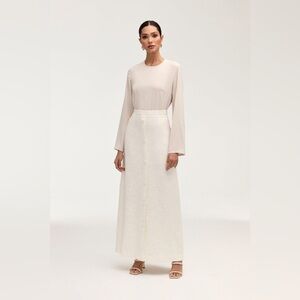 VEILED NWT Sophia Tweed Button Front Maxi Skirt Size: M